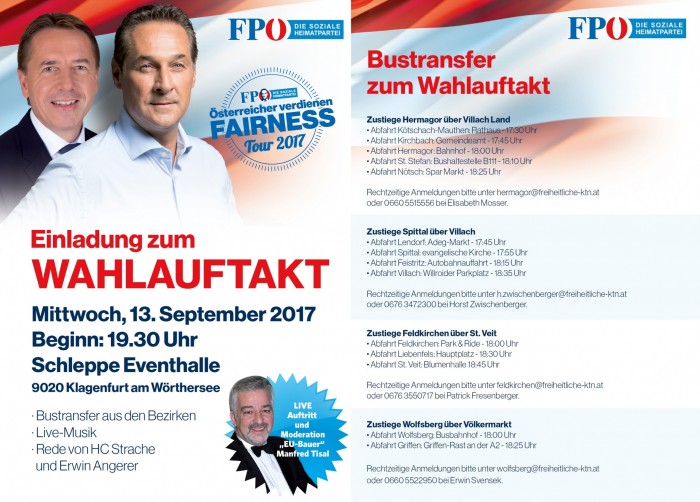 Wahlauftakt mit HC Strache in Kärnten