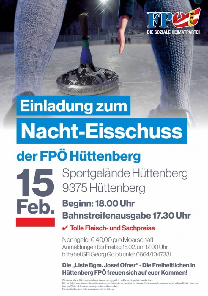 Nacht-Eisschuss der FPÖ Hüttenberg