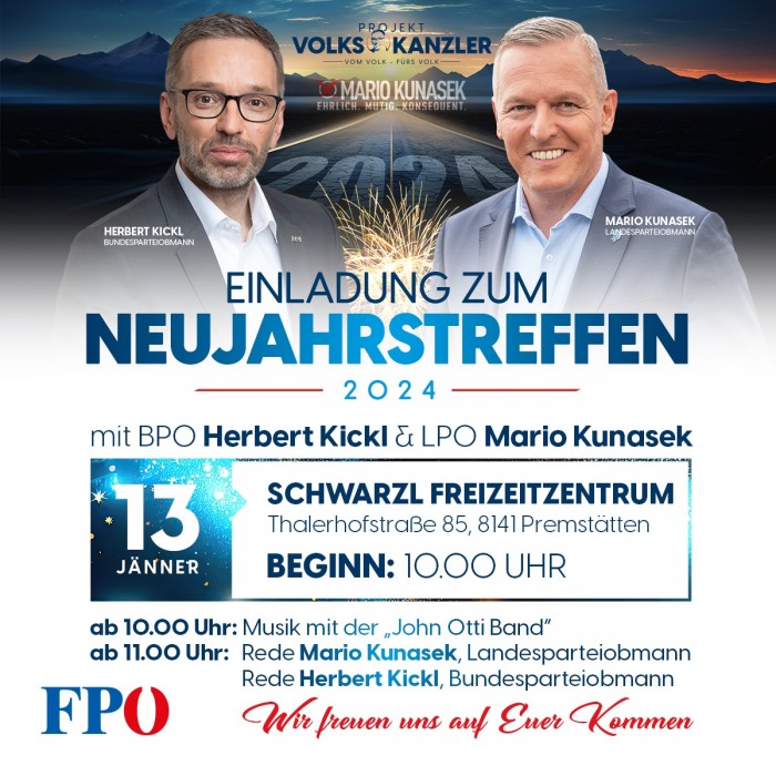 FPÖ-Neujahrstreffen 2024 mit Herbert Kickl