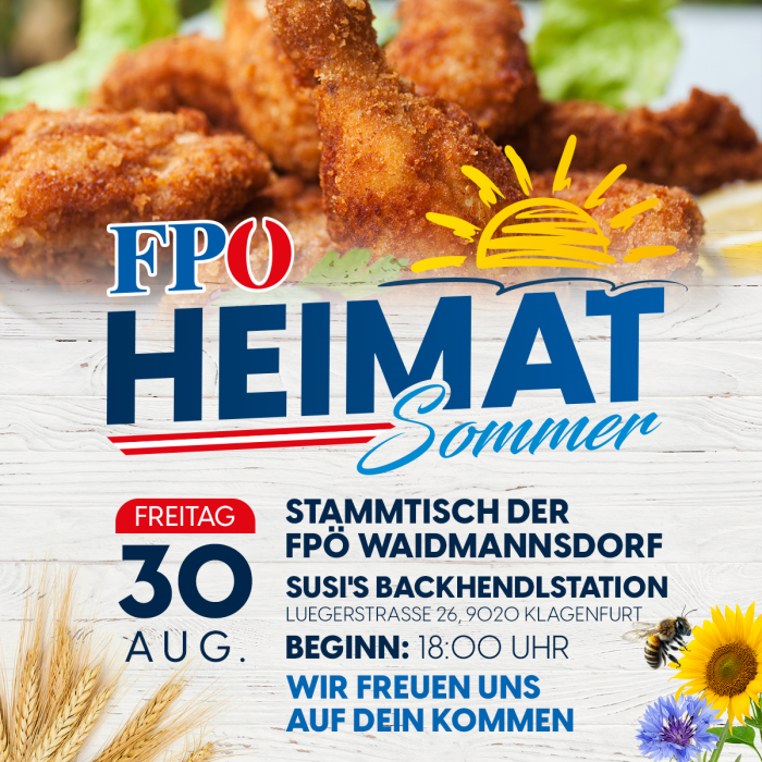 FPÖ-Heimatsommer: Stammtisch der FPÖ Waidmannsdorf