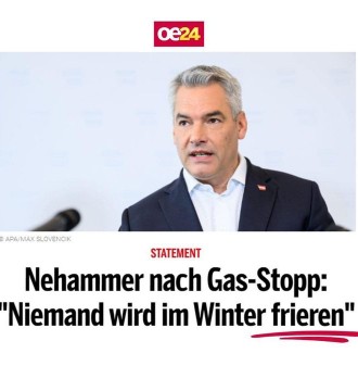 Herr Nehammer, ist Ihnen eigentlich bewusst, dass viele Wohnungen bereits letzten Winter kalt geblieben sind und auch in diesem ...