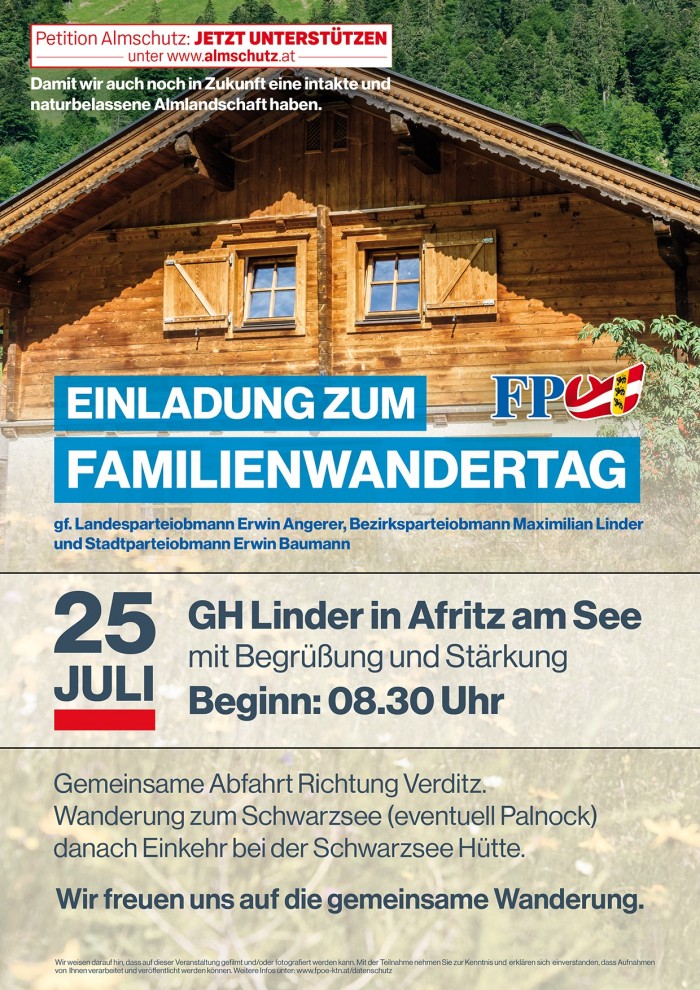 Familienwandertag der FPÖ Villach & Villach Land