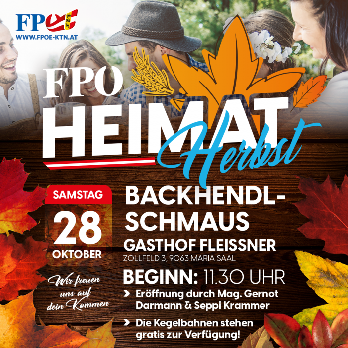 FPÖ-Heimat-Herbst "Backhendlschmaus" in Maria Saal