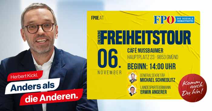 „Freiheitstour“ mit Herbert Kickl in Gmünd